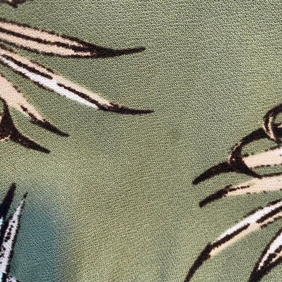 Modest Long Sleeve Maxi Dress With Floral Leaf Print Women's Size 14 - Picture 3 of 3